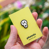 Cheekbonez Pin White