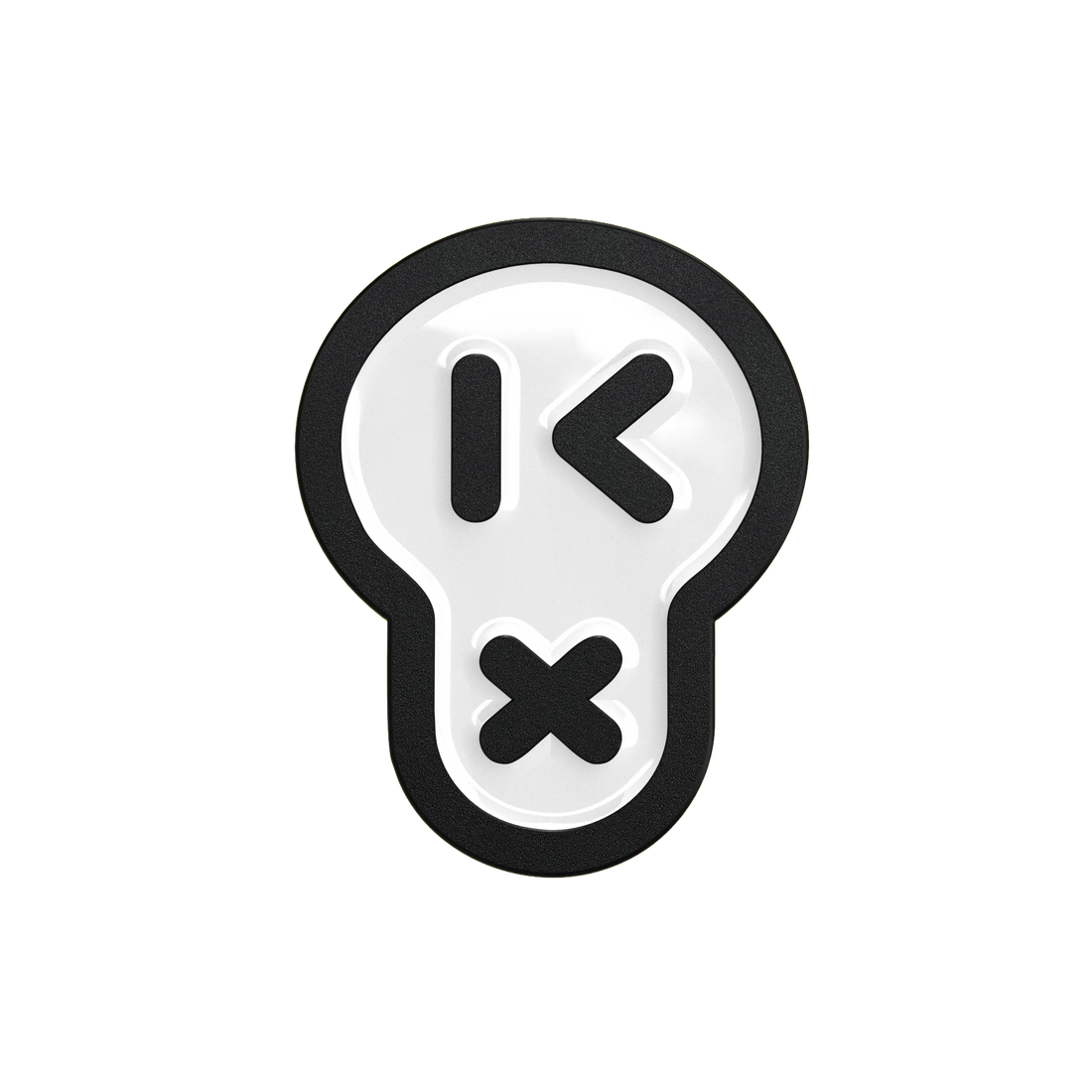 Cheekbonez Pin White